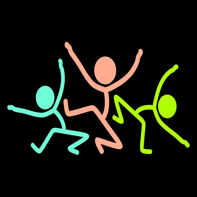 3 Party Crew Strichmännchen Team Freunde Mitglied