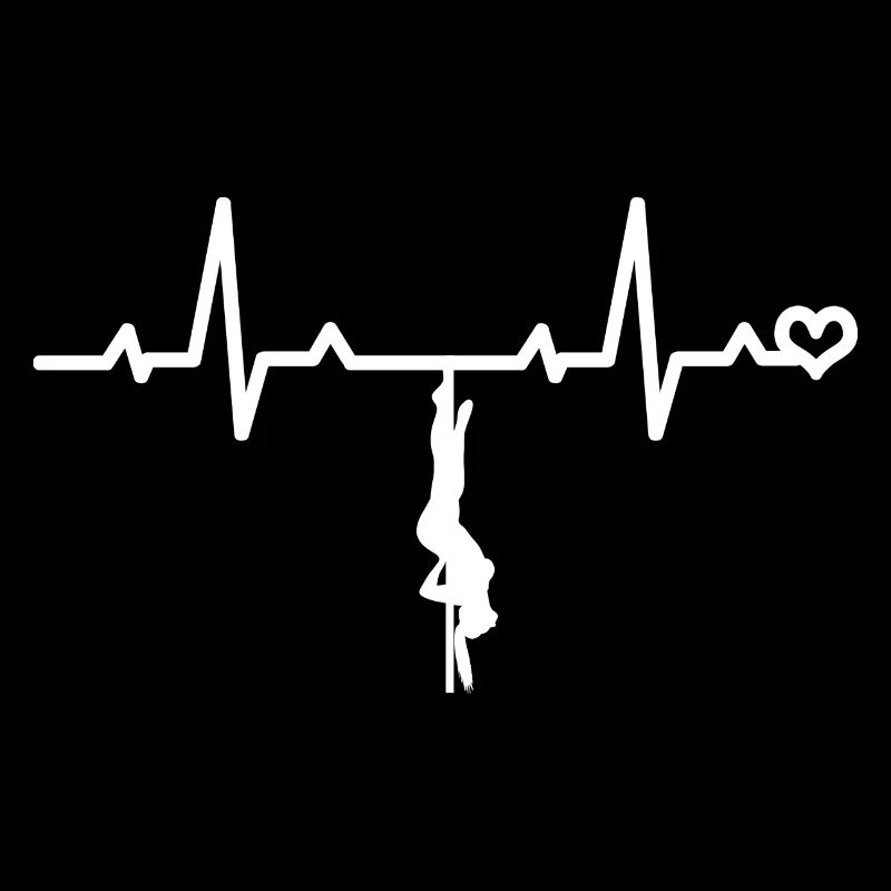 Pole Dance Dancer Heartbeat Heartline ECG Love