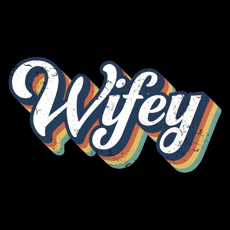 Retro Wifey Matching Paar Hochzeitsfeier Ehe