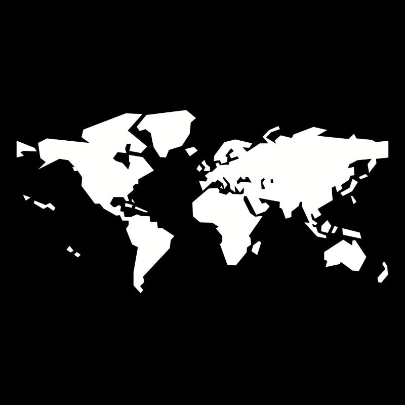 carte mondiale blanche