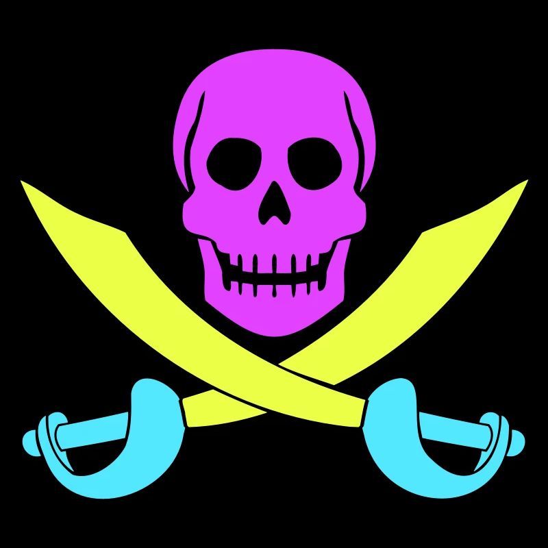 Crâne de pirate Sabre épées squelette crâne