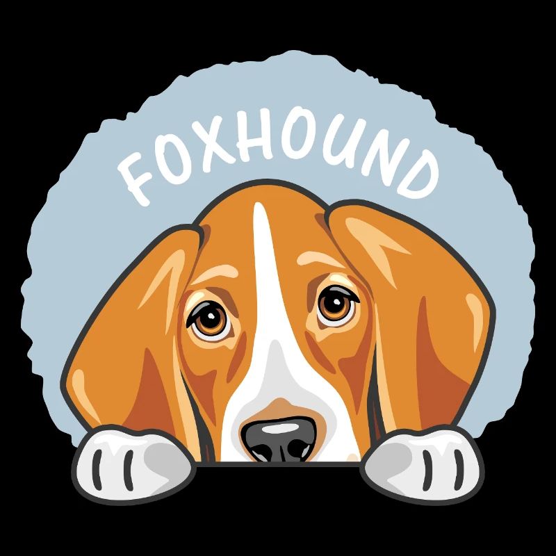 Spähender süßer trauriger Foxhound