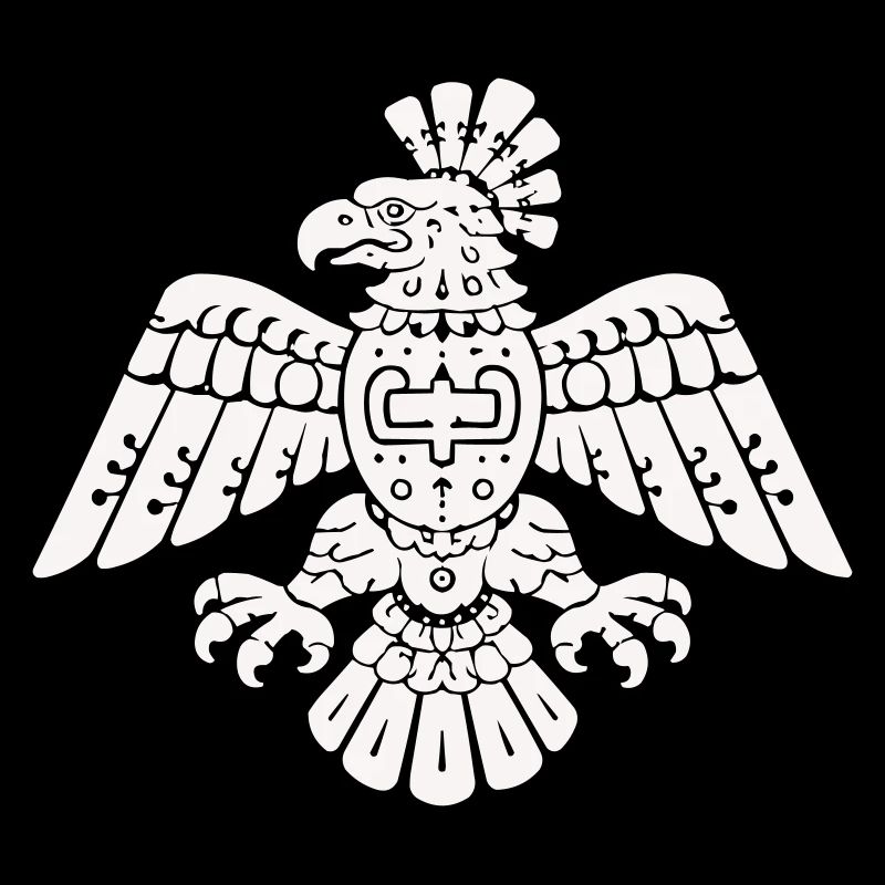 Motif totem d’aigle aztèque