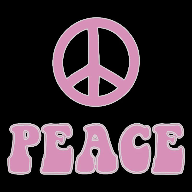 Flower Power de style rétro hippie Peace Symbol