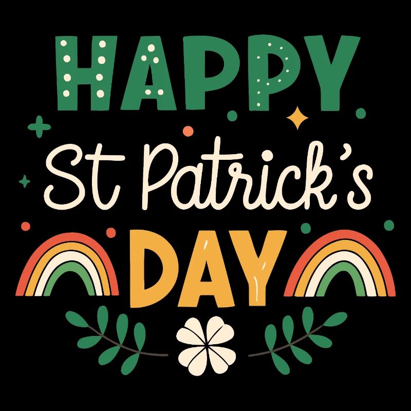 Frohen St. Patrick's Day Regenbogen