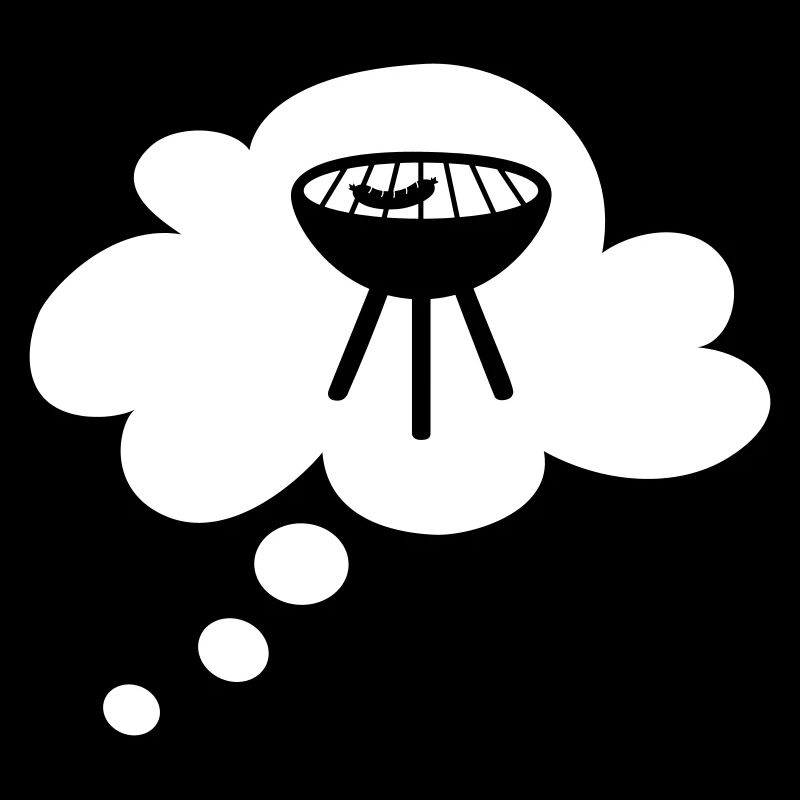 Grill Cloud Thought Bubble Grilling Barbecue Party Fan Fun
