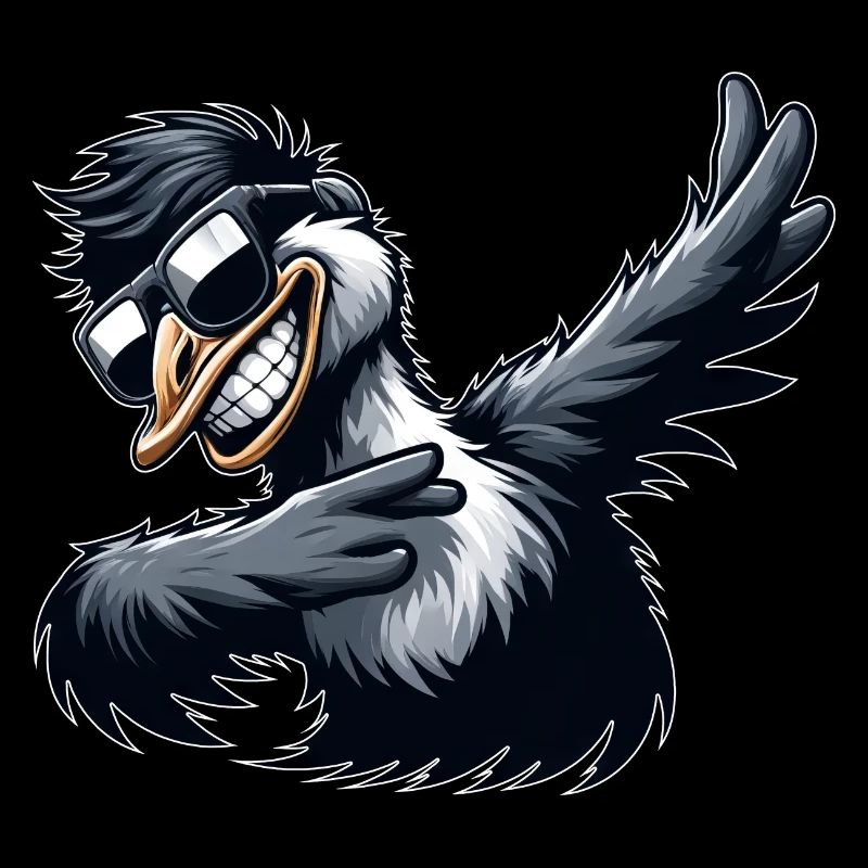 Cool Emu Ostrich Dabbing Dance