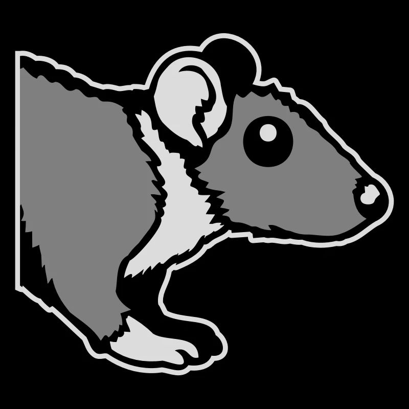 Ratte Vorderseite Halb Neugierig Lustig Nagetier