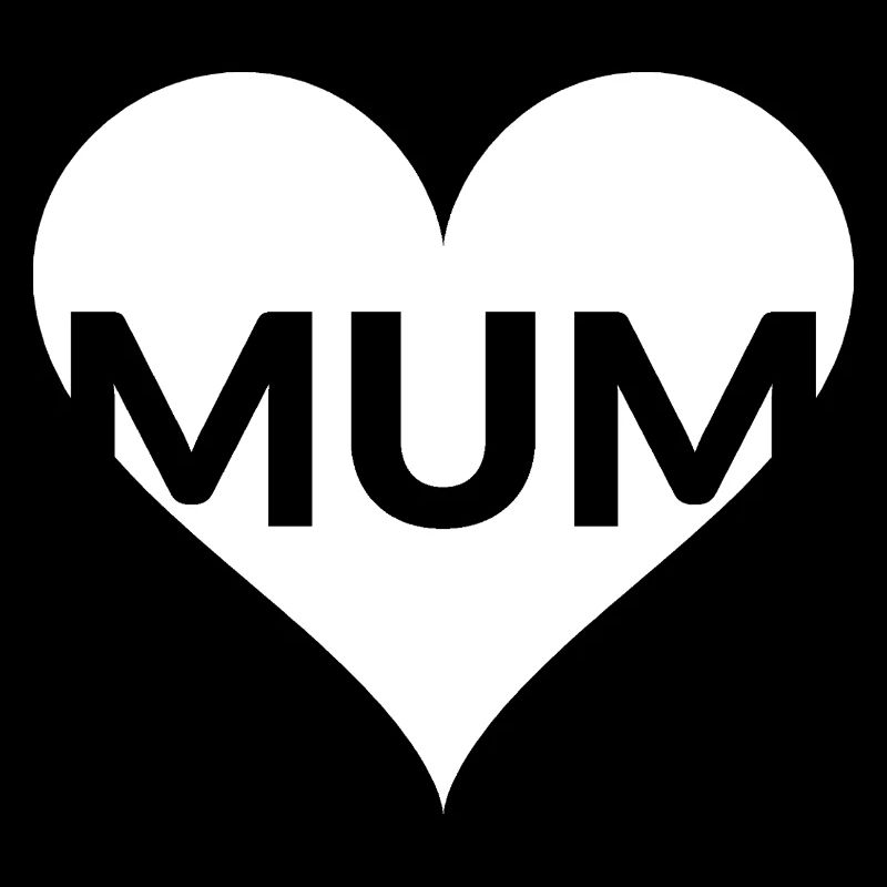 Herz mit MUM Schriftzug