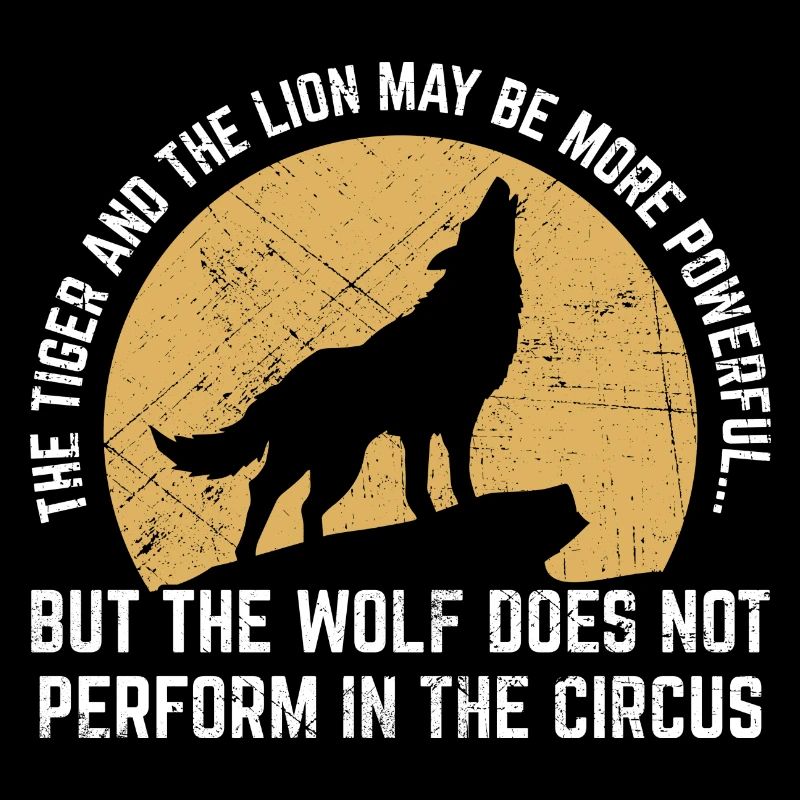 Le loup n'effectue pas dans le cirque