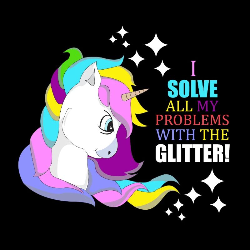 Einhorn Glitzer Probleme Löser Geschenkidee