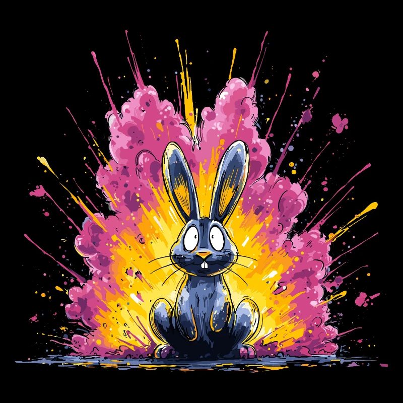 Knallbunter Hase Blitz