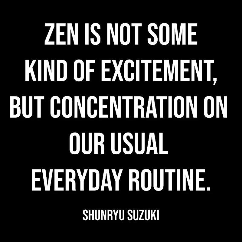 Typographie Zen Focus : Routine quotidienne