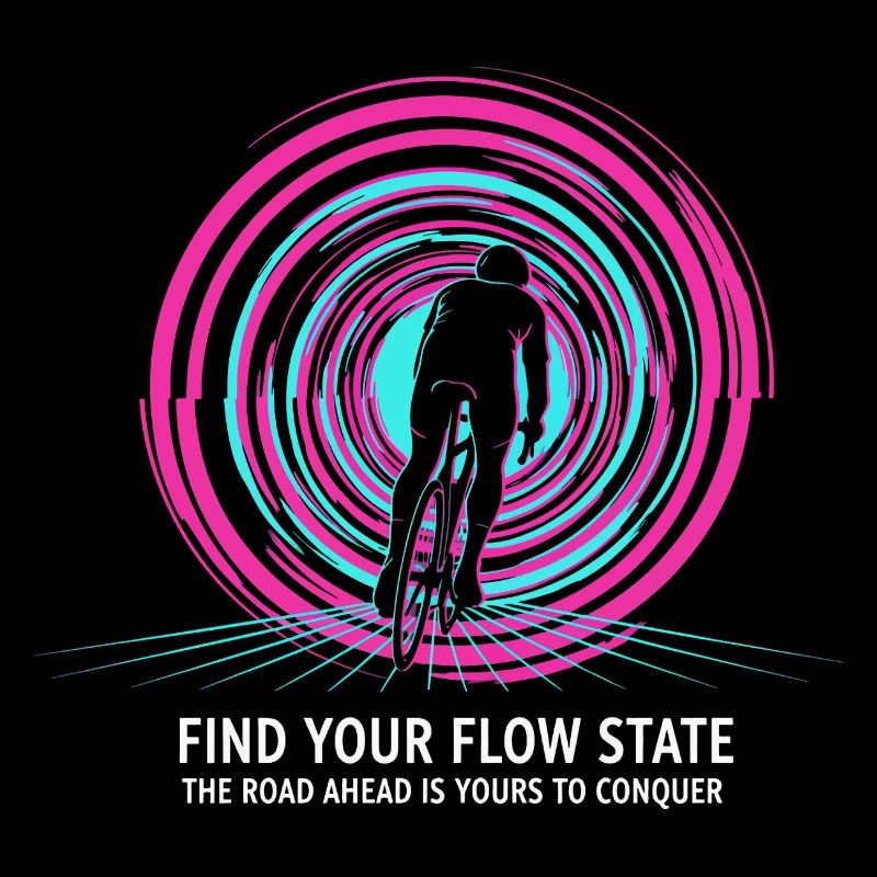 Flow State Radfahrer-Neon-Route