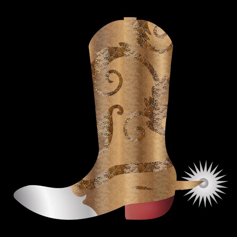 bottes occidentales extravagantes en peau de serpent