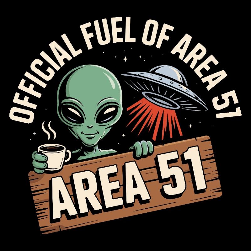 Funny Area 51 Alien UFO Coffee Lovers
