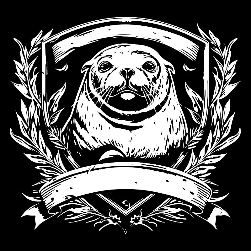 Seelöwe Otter im Laurel-Abzeichen
