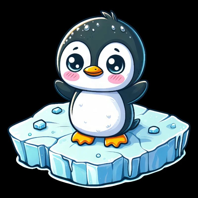 Penguin, Melting Ice, South Pole