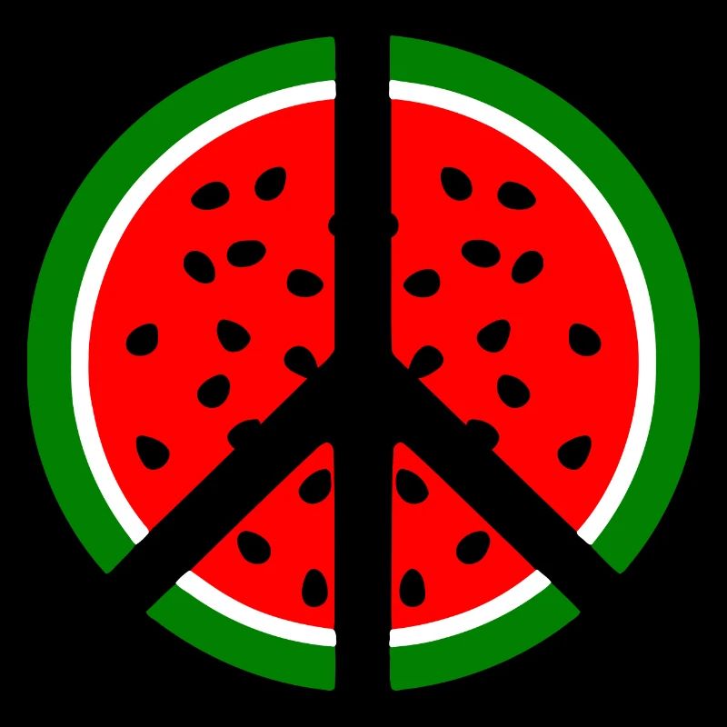 Signe de paix pastèque melon