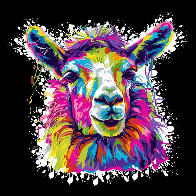 Llama Neon Pop Art