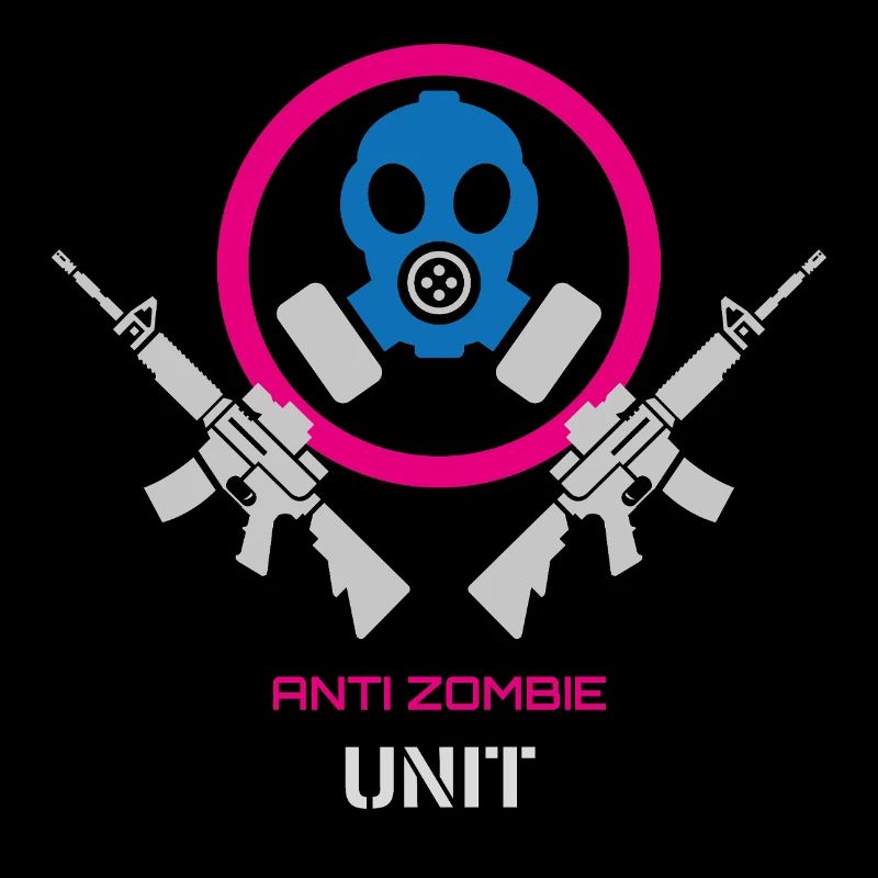 Anti Zombie Unit – Gas Mask Neon Design