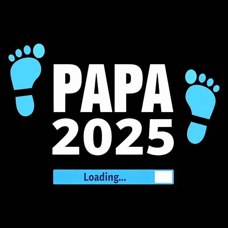 Papa 2025 Loading - Geschenk für werdende Väter