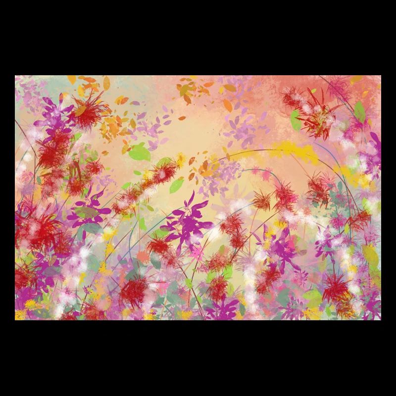 Pastel Blossoms Color Swirl Pattern