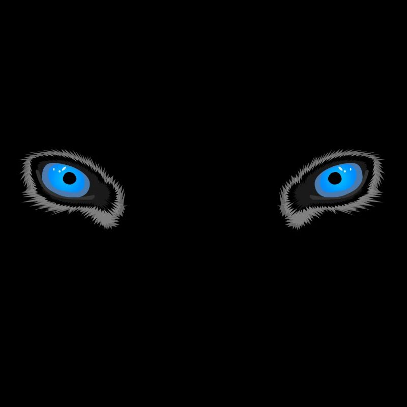 Deep Blue Wolf Eyes