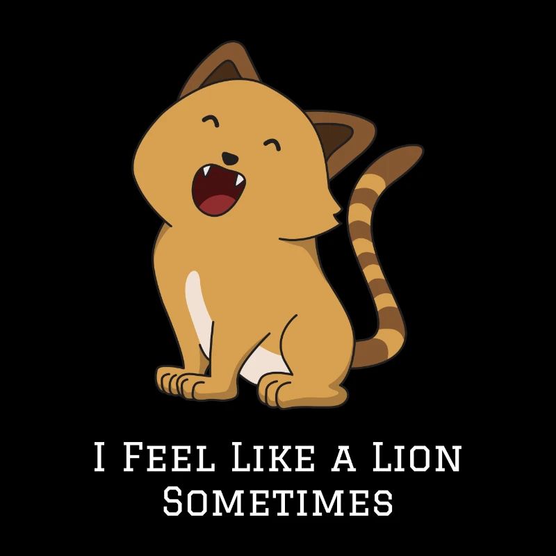 je me sens comme un lion cadeau chat