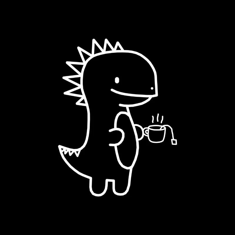 Dinosaur tea coffee