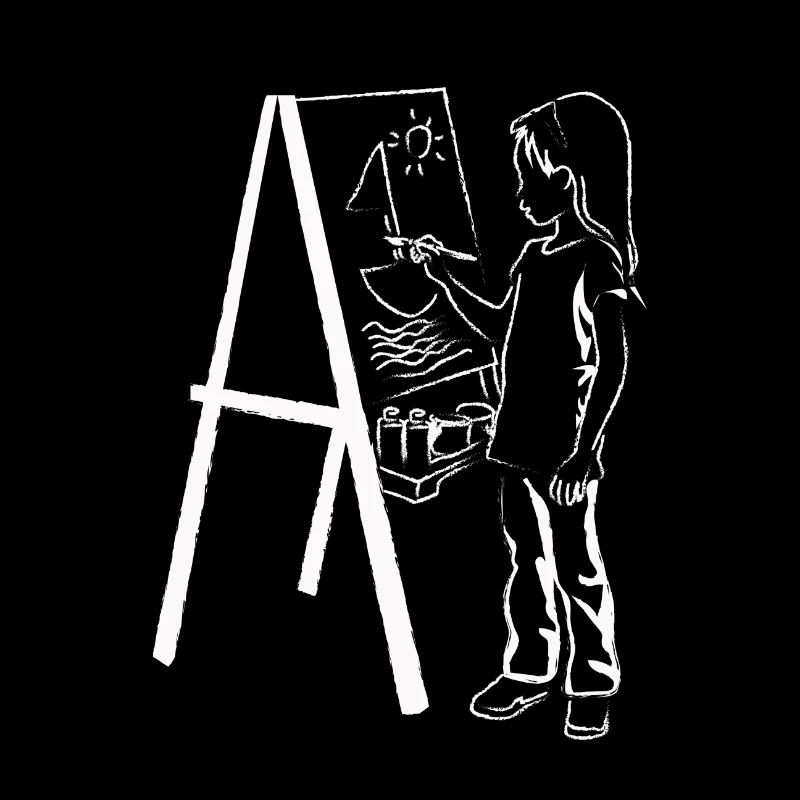 Child art canvas paint artist gift idea