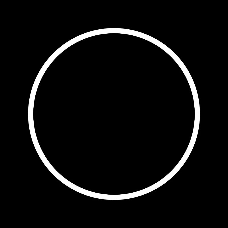 Cercle anneau forme icône blanc