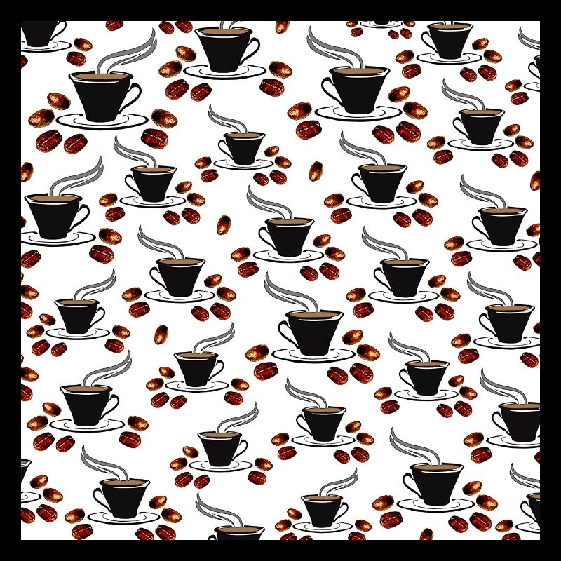 kaffeetassen Kaffeebohnen Küchenmuster