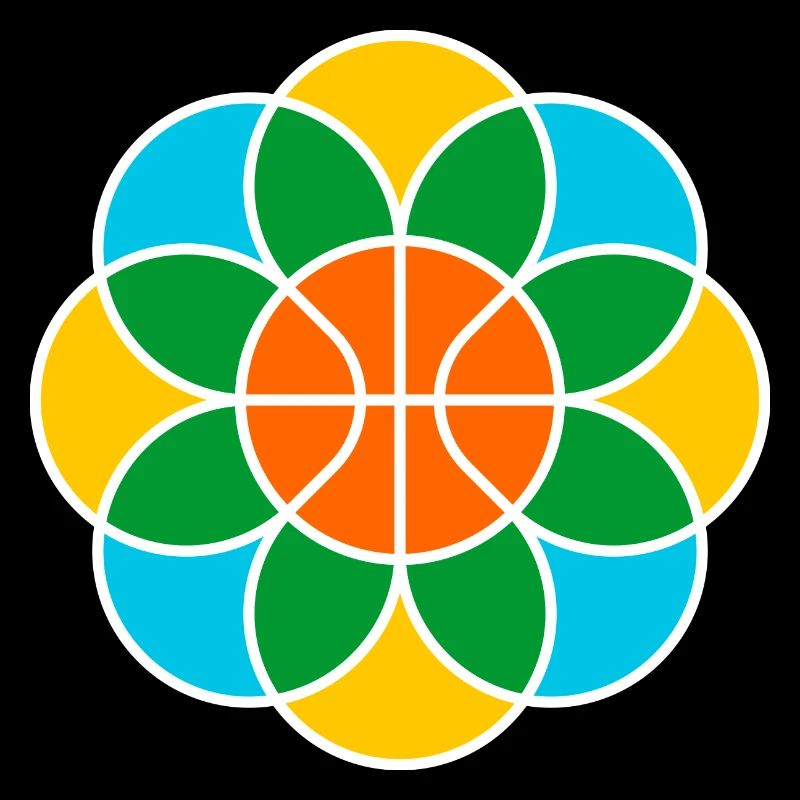 Fleur de Mandala de basket-ball