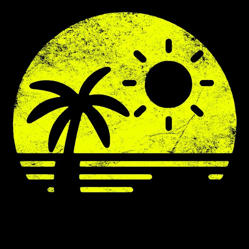 Vintage Beach Black Yellow