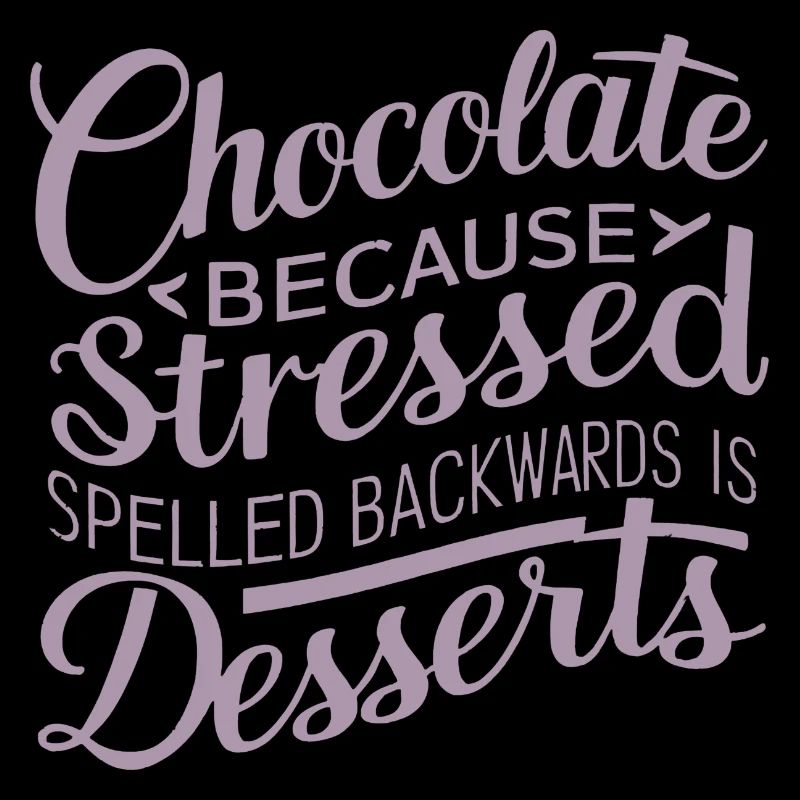 Chocolate Desserts Stress Funny Dessert Quote
