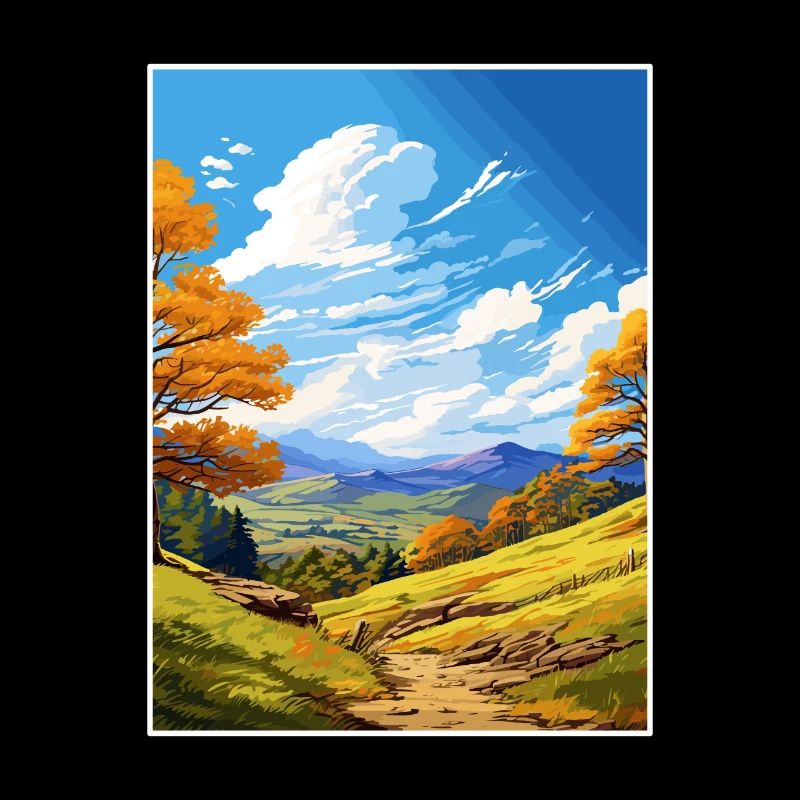 Affiche de voyage Clwydian Range et Dee Valley Aonb