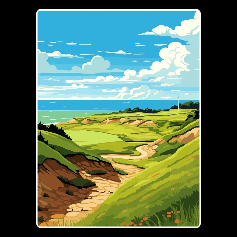 Whistling Straits Golf Course Travel Poster