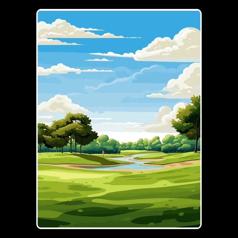 Affiche de voyage souvenir du club de golf Olympi Fields