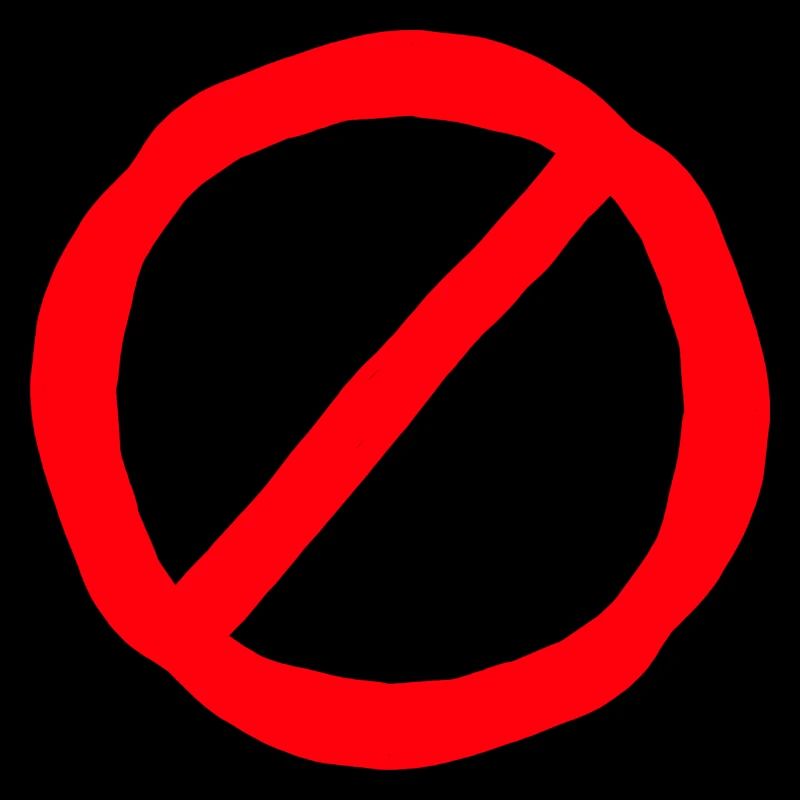 Prohibition sign comic style