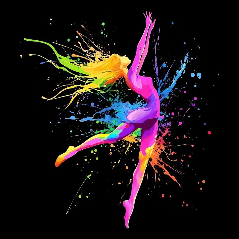 Colorful Dancing Dancer Dance Teacher Gift