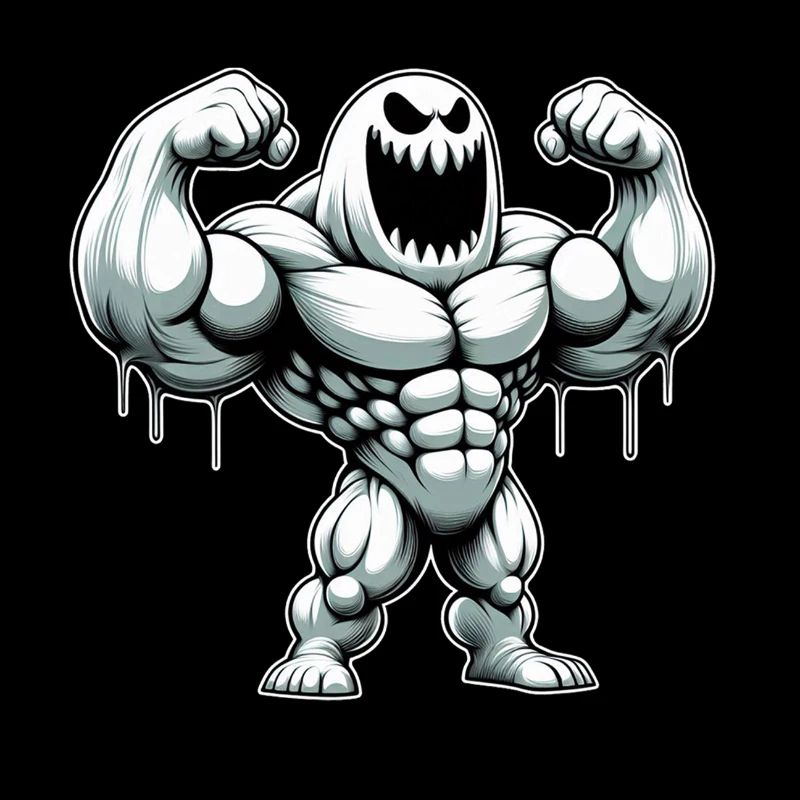 White Monster - Muscles Funny Design 2026