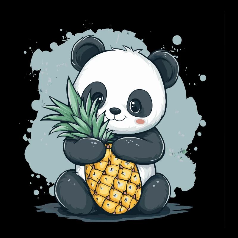 Panda et ananas