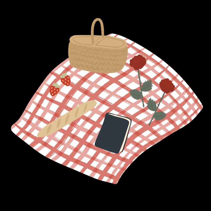 Rustikale Picknickszene Illustration