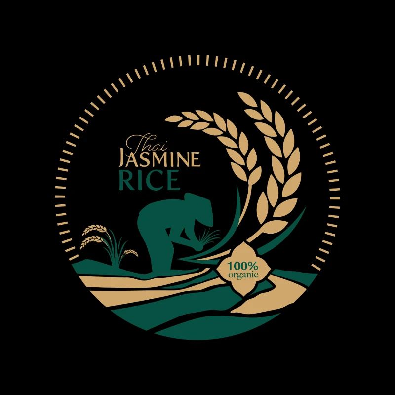 Logo du riz au jasmin thaïlandais Bio