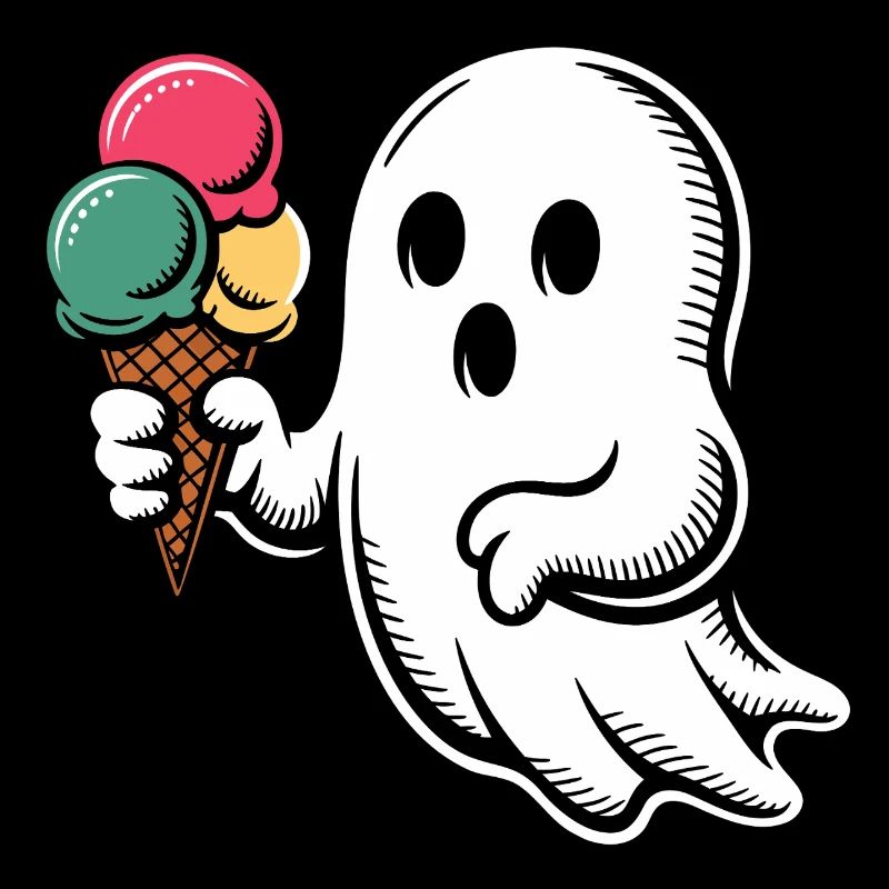 Geist mit Eiscreme Popart