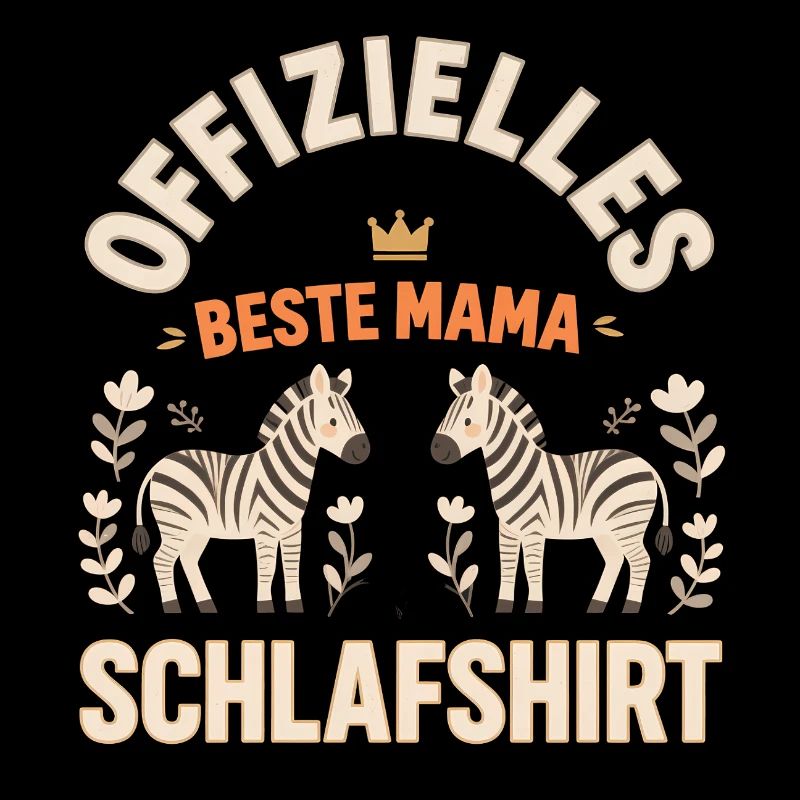 Beste Mama Zebra Schlafshirt Morgenmuffel Geschenk
