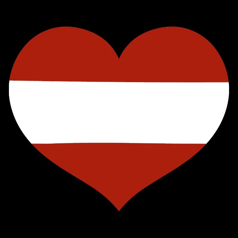 Austrian Flag Heart