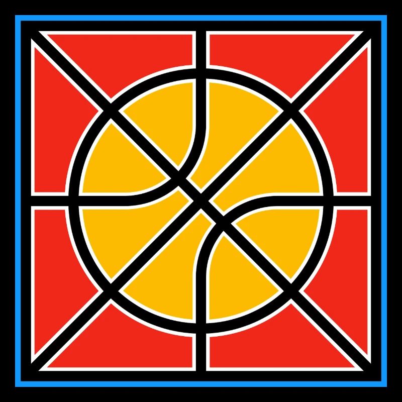 Emblème rétro du basket-ball