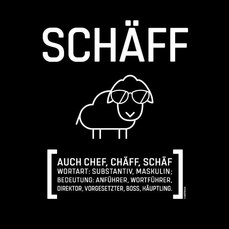 SCHÄFF CHEF CHÄFF BOSS weiss Geschenkidee